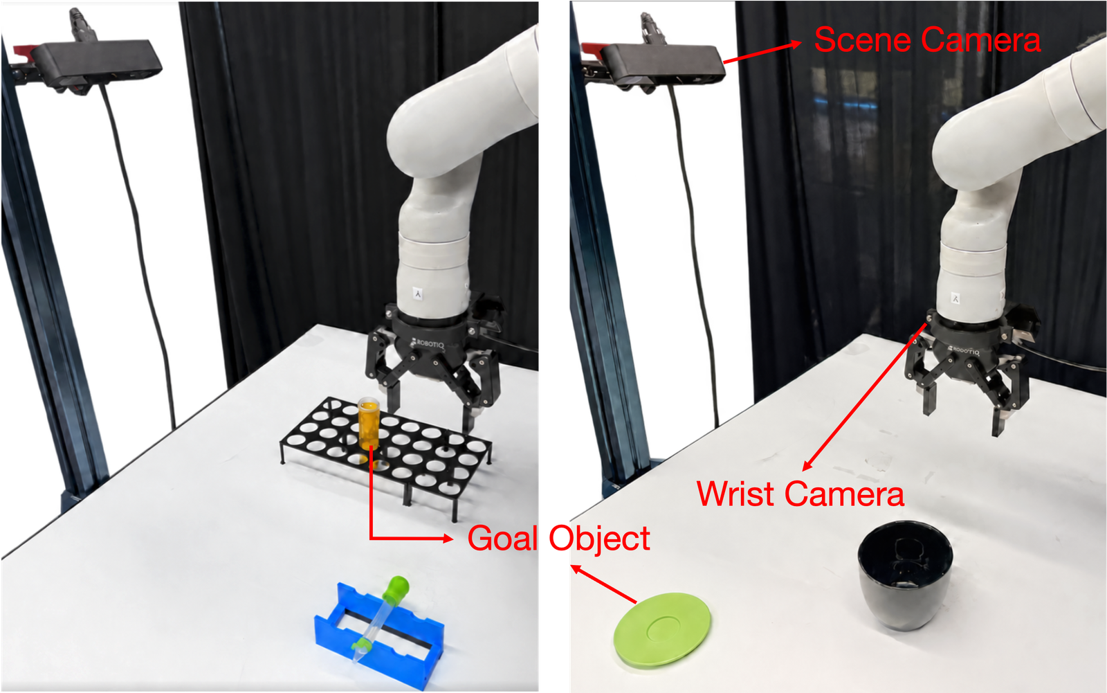 Real-world setup: InsertPipette (left) and PnPMug (right).